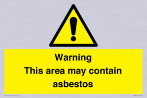 Warning This area may contain asbestos